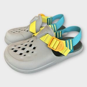 Chaco Kids Water Shoes - Gray, Yellow, and Blue